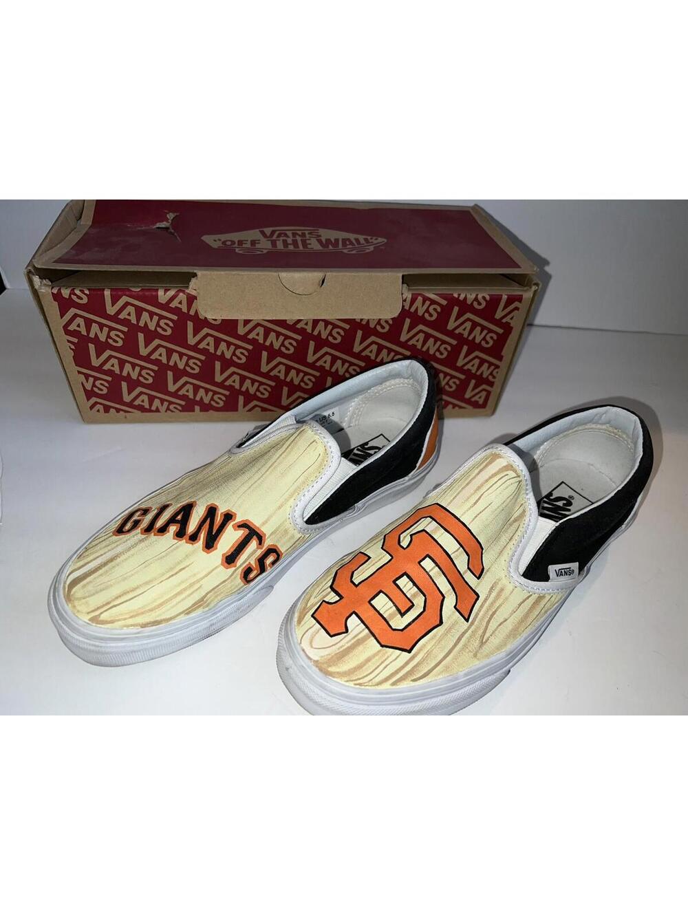 Custom Made San Francisco 49ers Vans Womens Size 8 With Box